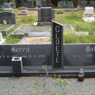 CLOETE Gerrit 1926-1992 &amp; Baby 1929-