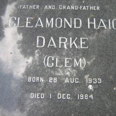 DARKE Gleamond Haig 1933-1984