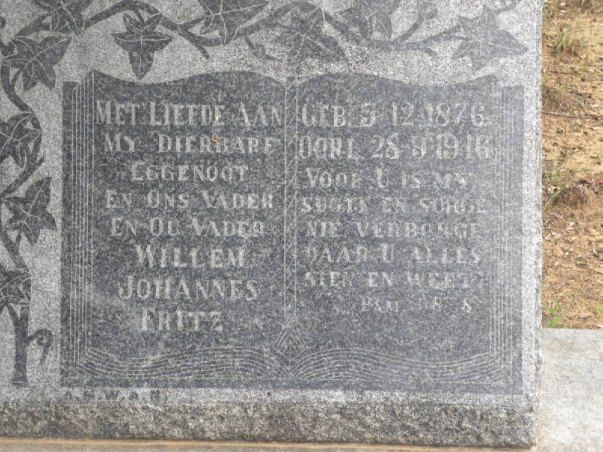 FRITZ Willem Johannes 1876-1916