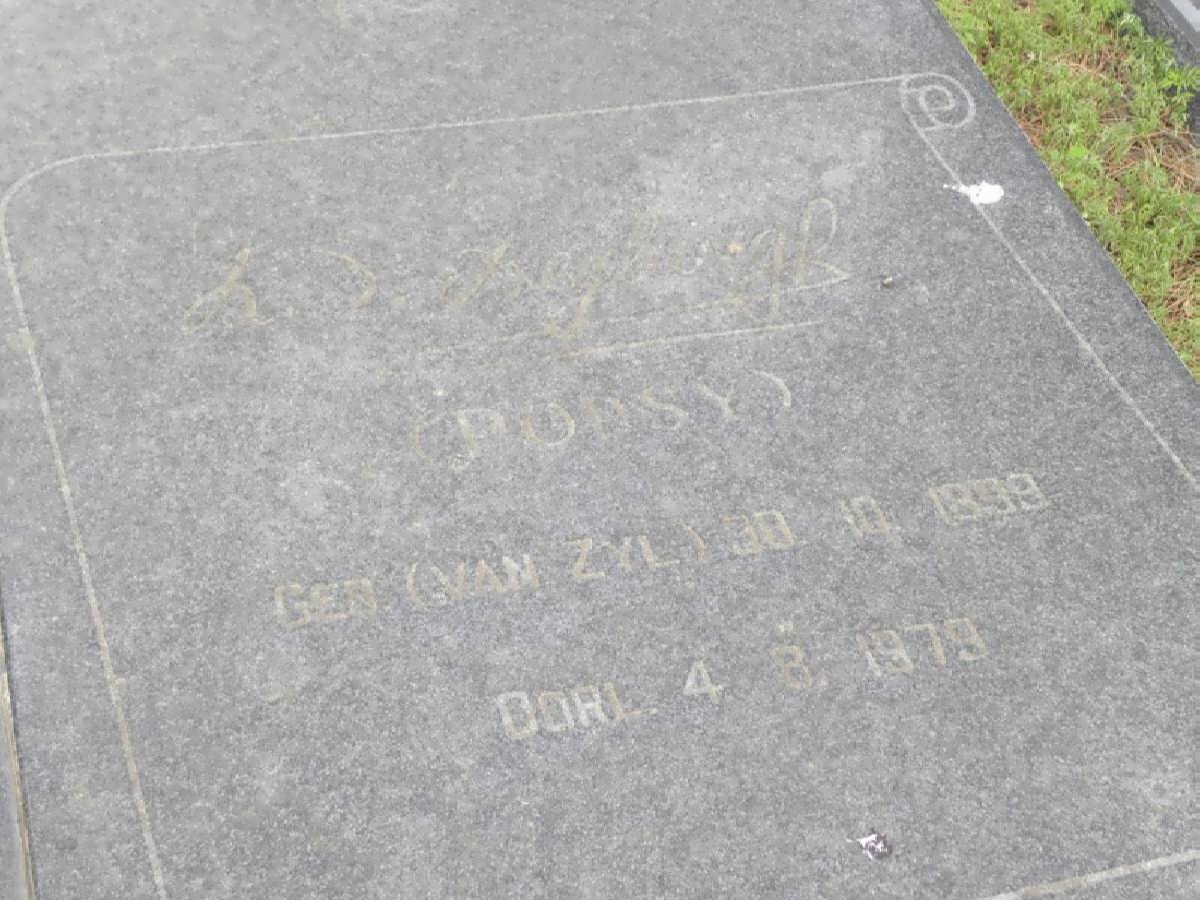 GREYLING L. nee VAN ZYL 1898-1979