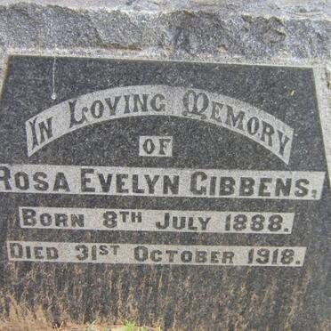 GIBBENS Rosa Evelyn 1888-1918