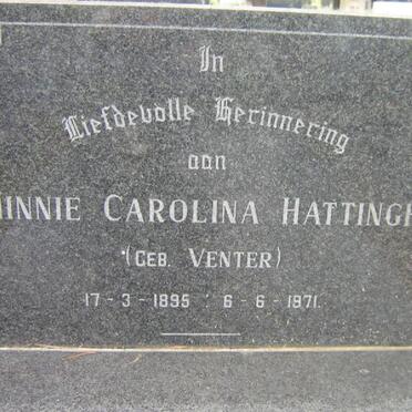 HATTINGH Minnie Carolina nee VENTER 1895-1971