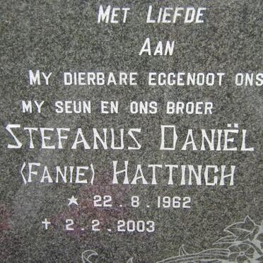 HATTINGH Stefanus Daniël 1962-2003