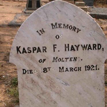 HAYWARD Kaspar F. -1921
