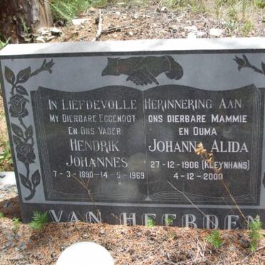 HEERDEN Hendrik Johannes, van 1890-1969 &amp; Johanna Alida KLEYNHANS 1906-2000