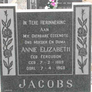 JACOBS Annie Elizabeth nee FERGUSON 1889-1968