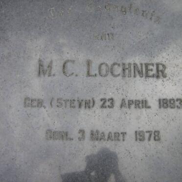 LOCHNER M.C. nee STEYN 1893-1978