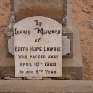 LAWRIE Edith Hope -1920