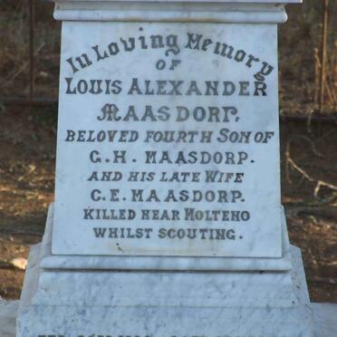 MAASDORP Louis Alexander -1900