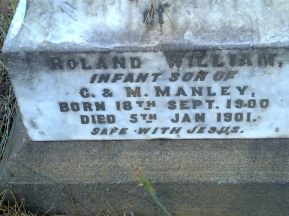 MANLEY Roland William 1900-1901