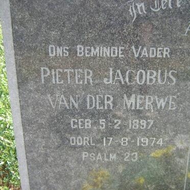 MERWE Pieter Jacobus 1897-1974 &amp; Wilhelmina Christina MARAIS 1896-1964 