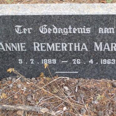 MARAIS Annie Remertha 1889-1963