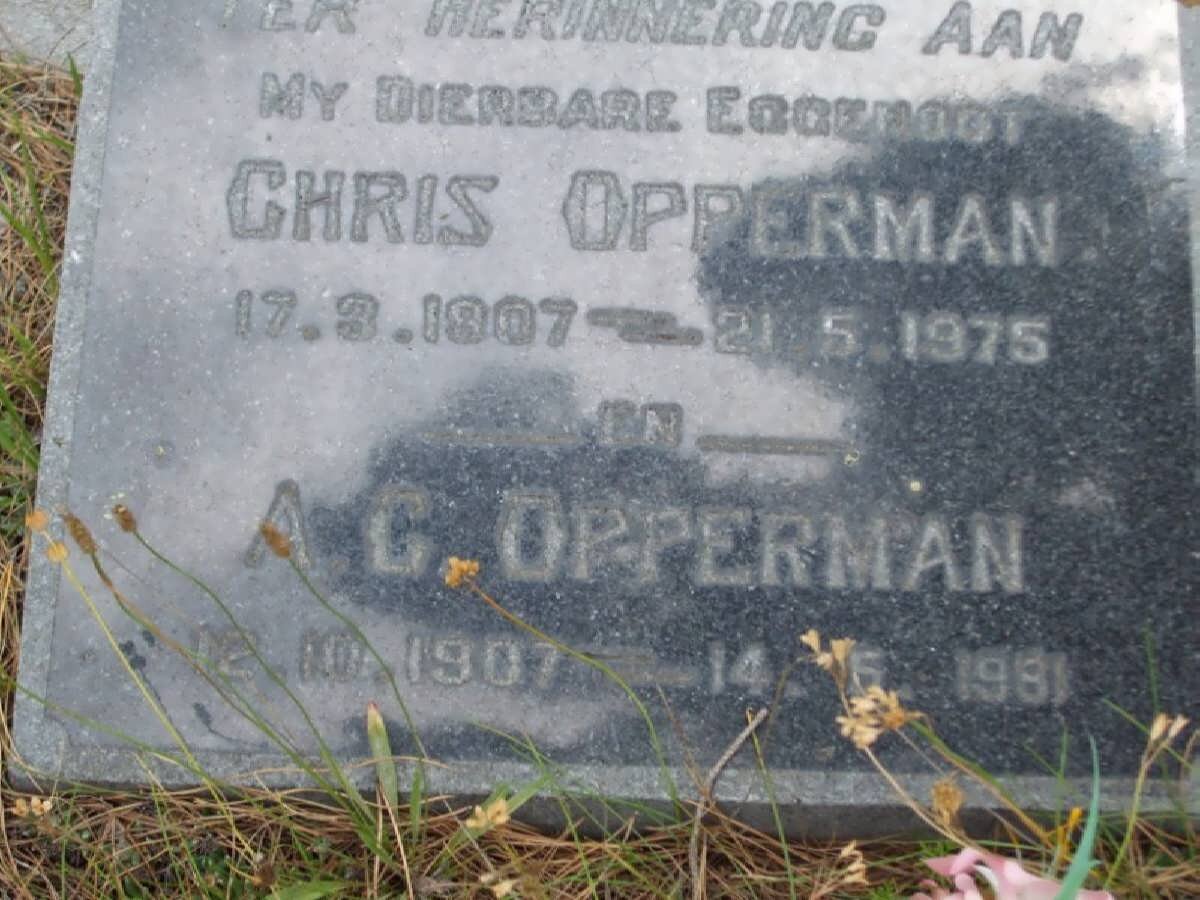 OPPERMAN Chris 1907-1975 &amp; A.G. 1907-1981