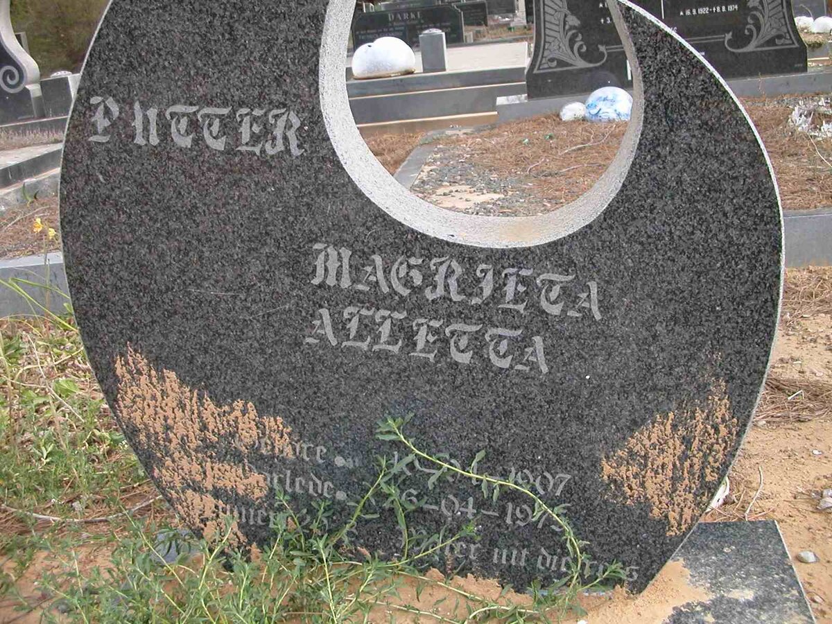 PUTTER Magrieta Alletta 1907-1975