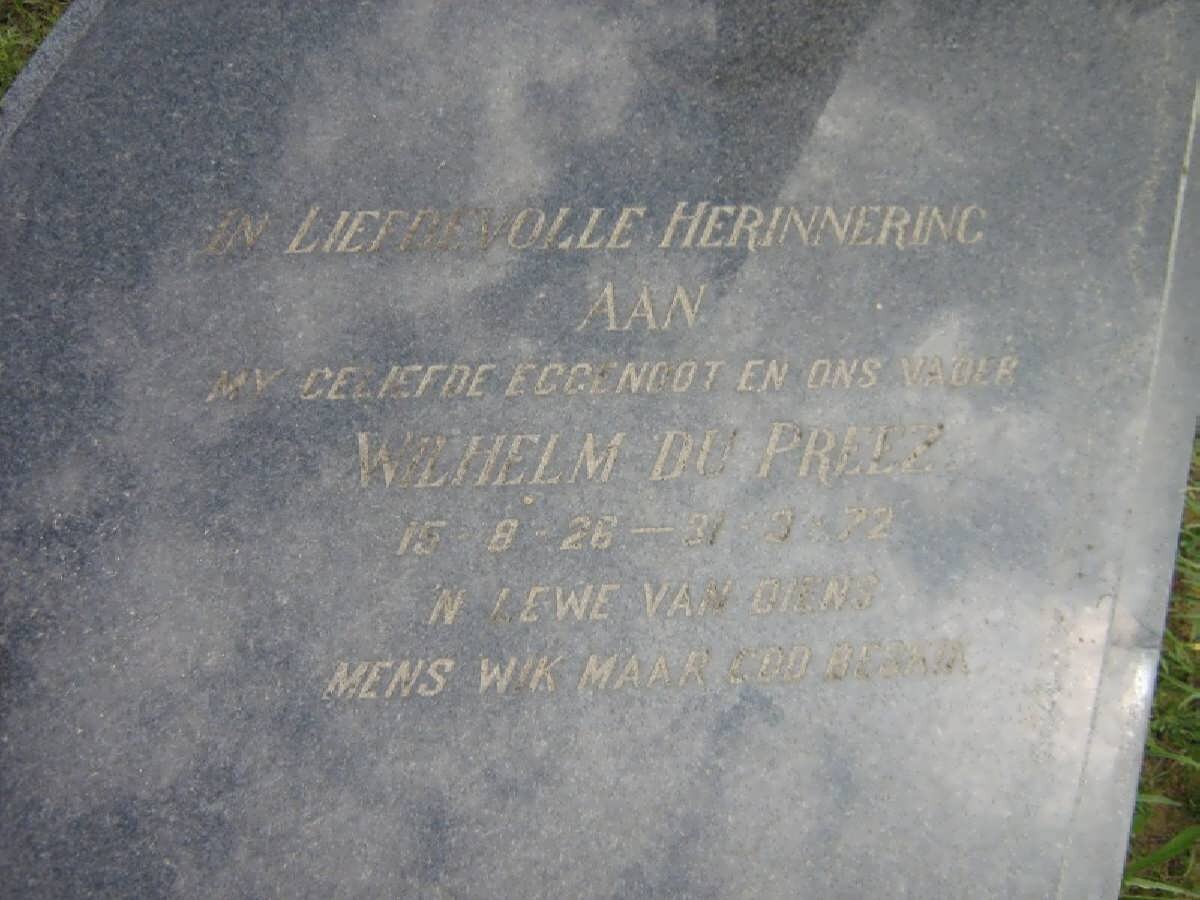 PREEZ Wilhelm, du 1926-1972