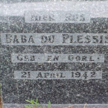 PLESSIS Baba, du 1942-1942