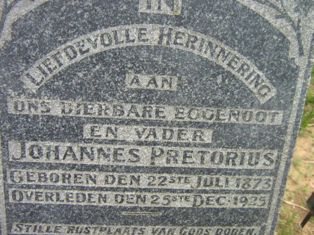 PRETORIUS Johannes 1873-1925