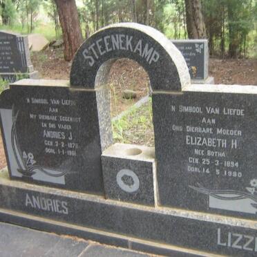 STEENEKAMP Andries J. 1878-1961 &amp; Elizabeth H. BOTHA 1894-1980