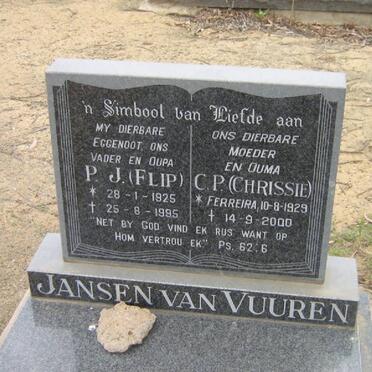 VUUREN P.J., Jansen van 1925-1995 &amp; C.P. FERREIRA 1929-2000