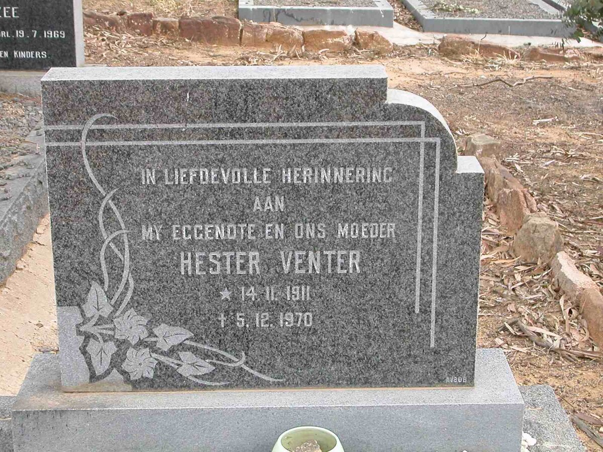 VENTER Hester 1911-1970