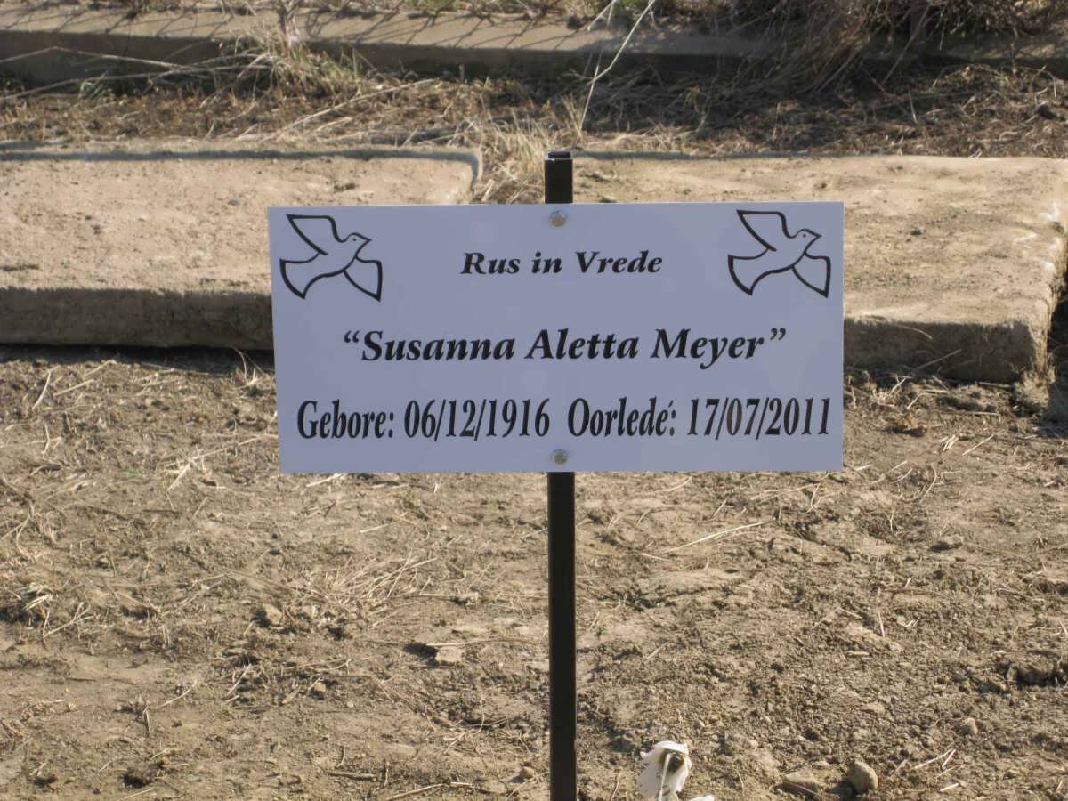 MEYER Susanna Aletta 1916-2011