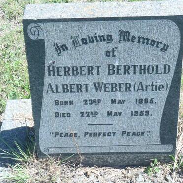 WEBER Herbert Berthold Albert 1885-1959