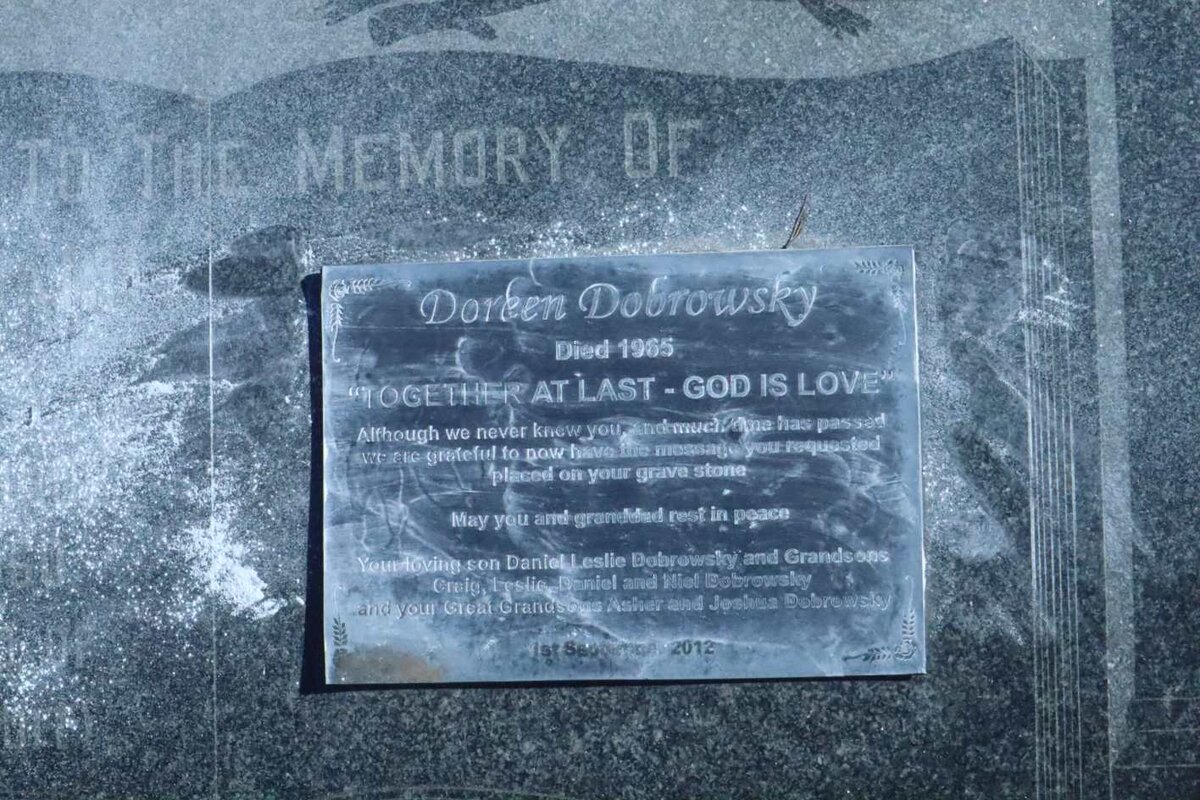 DOBROWSKY Claude Bernard 1902-1960 &amp;  Doreen DU TOIT -1965