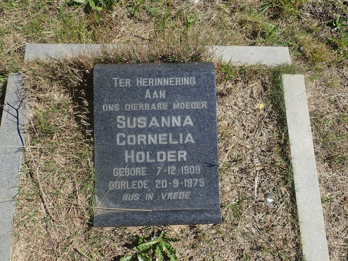 HOLDER Susanna Cornelia 1909-1975