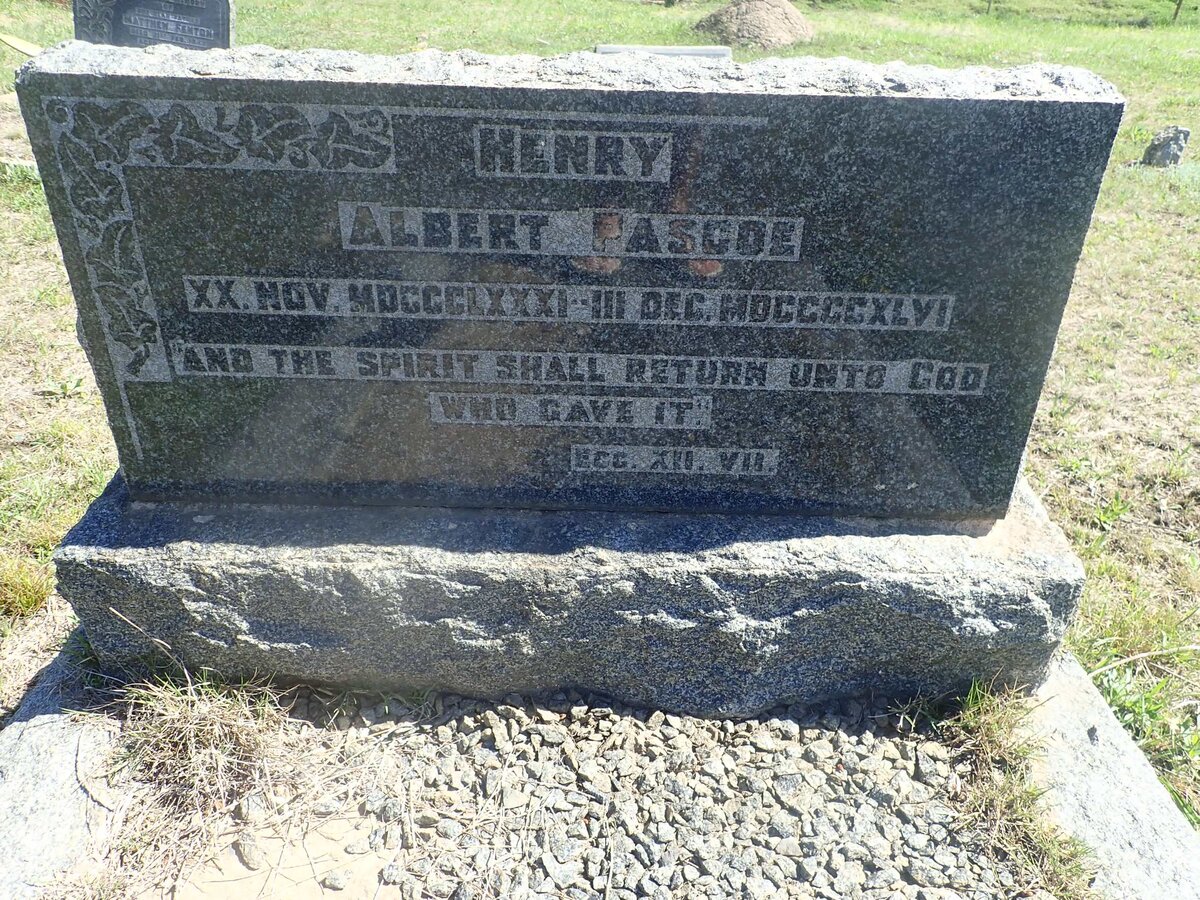 PASCOE Henry Albert 1881-1946