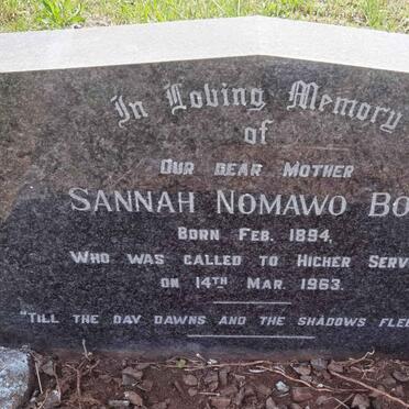 BOTI Sannah Nomawo 1894-1963