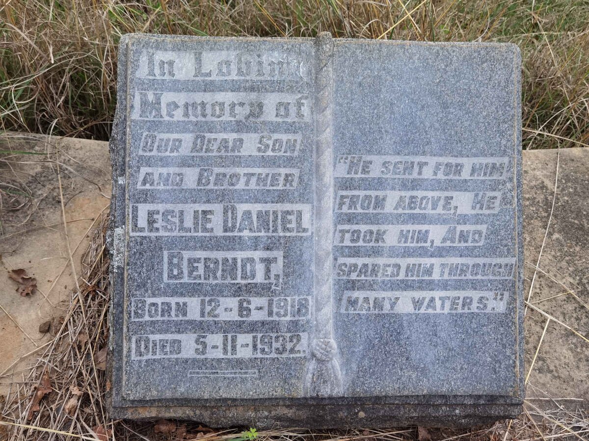 BERNDT Leslie Daniel 1918-1932