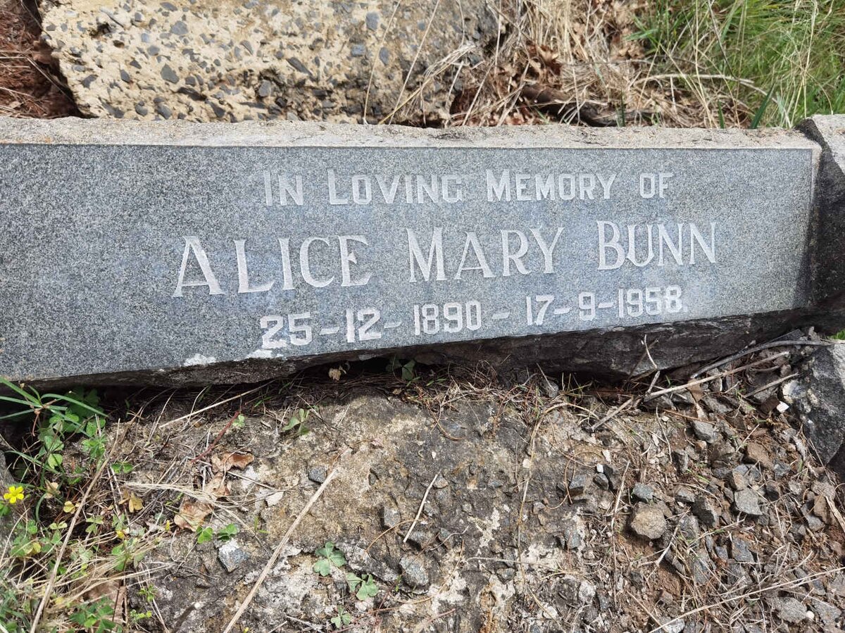 BUNN Alice Mary 1890-1958