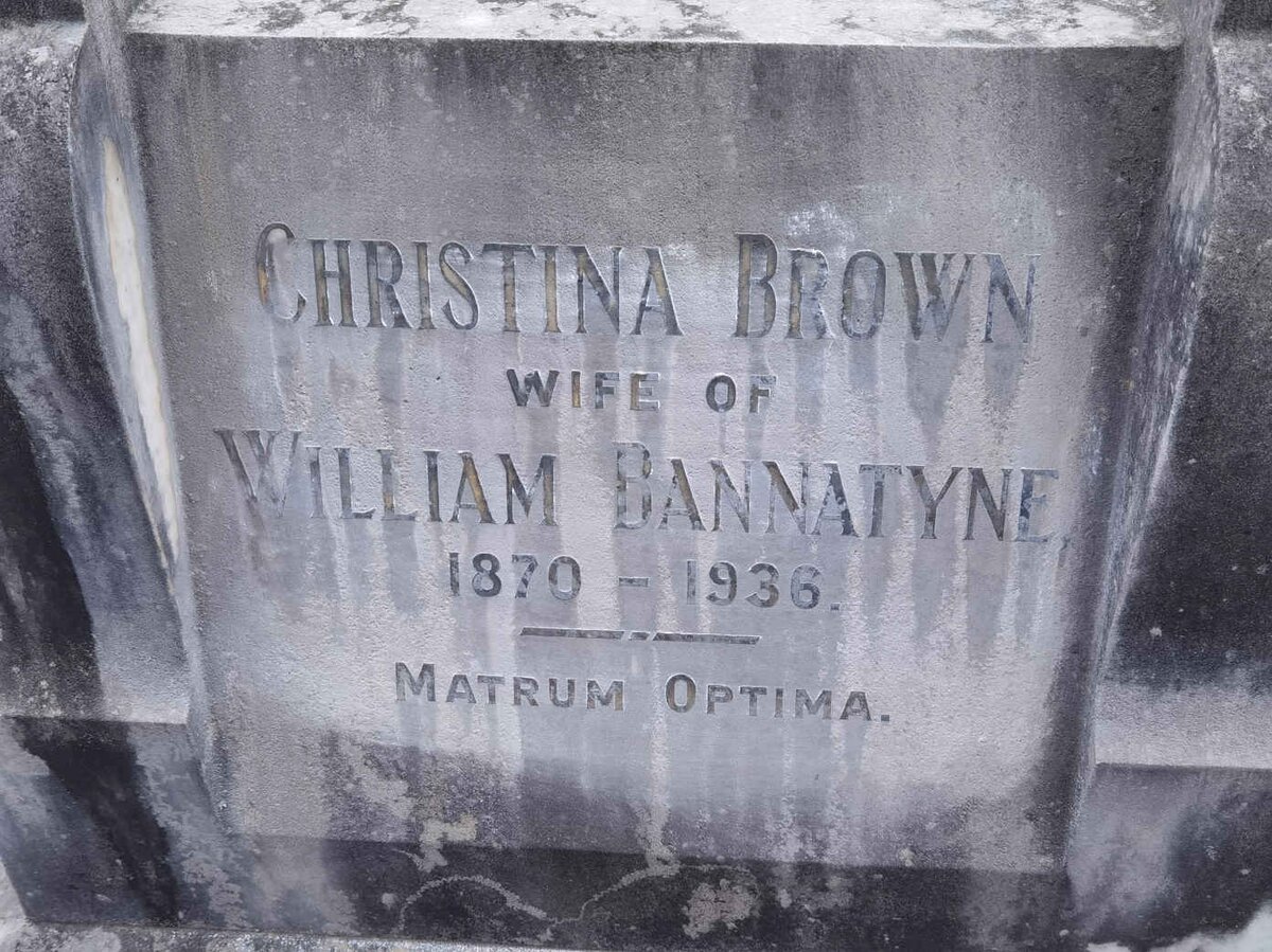 BANNATYNE Christina nee BROWN 1870-1936