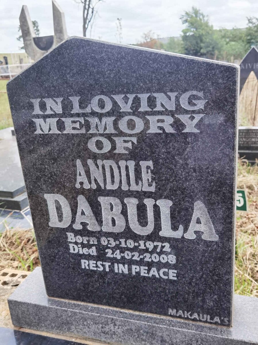 DABULA Andile 1972-2008