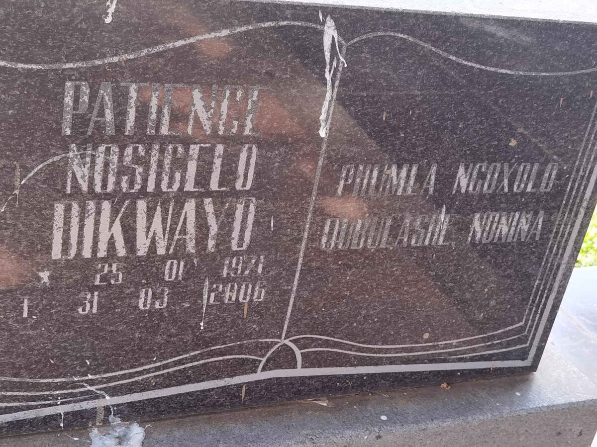 DIKWAYO Patience Nosicelo 1971-2006