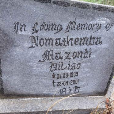 DILISO Nomathemba Mazondi 1909-2001