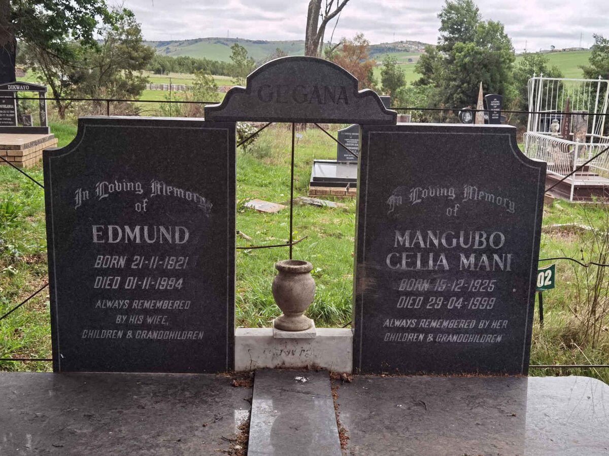 GEGANA Edmund 1921-1994 &amp; Mangubo Celia Mani 1925-1999