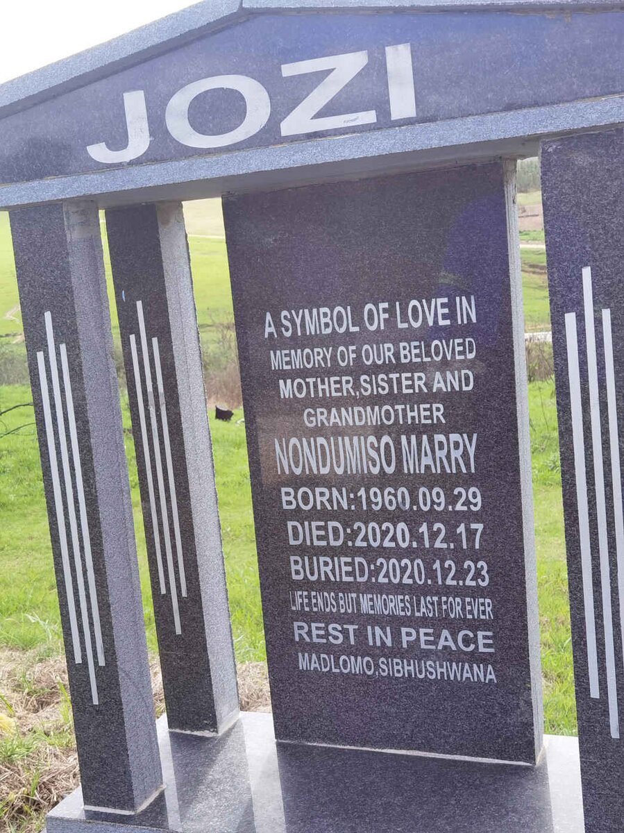 JOZI Nondumiso Marry 1960-2020