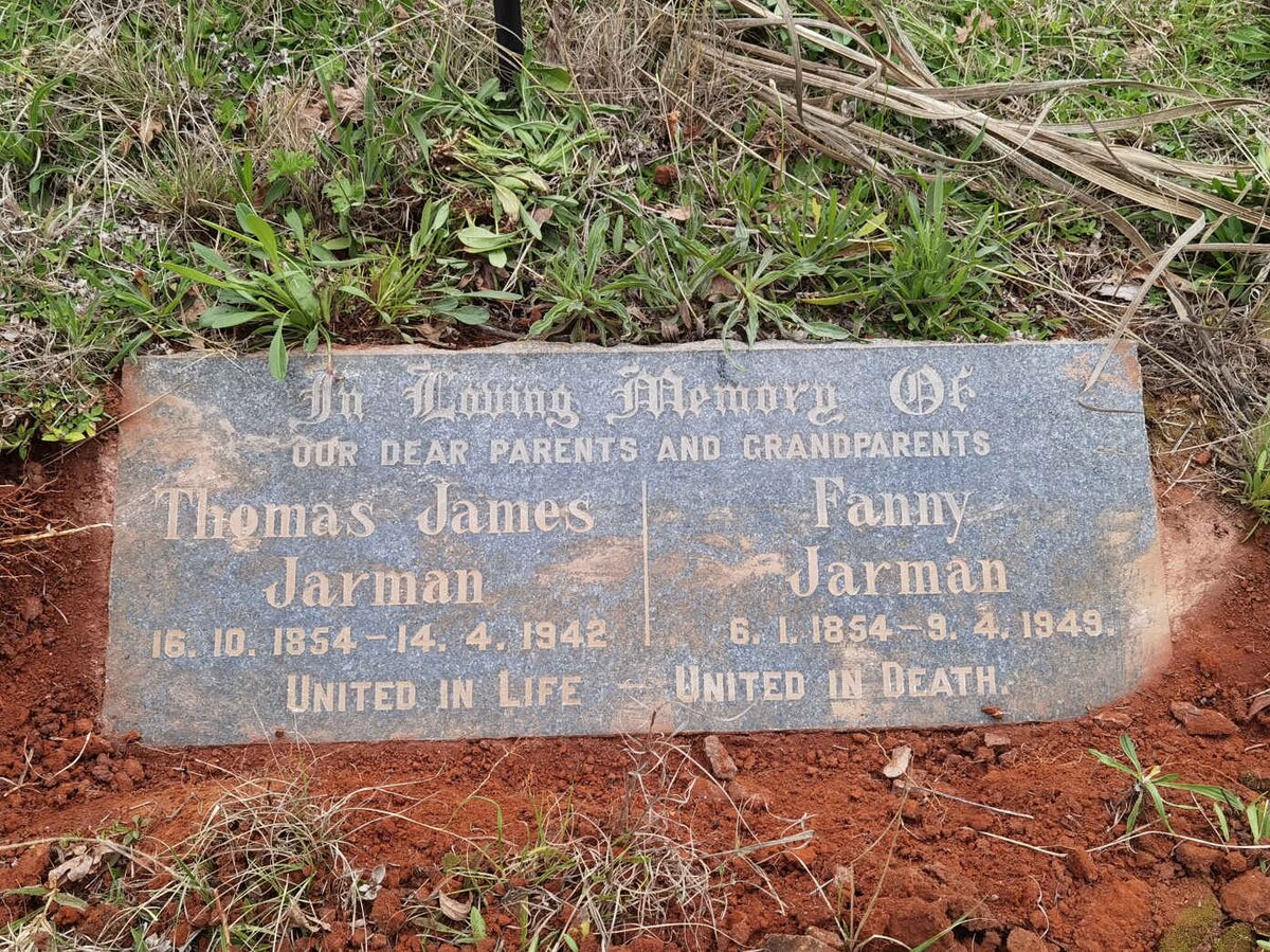 JARMAN Thomas James 1854-1942 &amp; Fanny 1854-1949