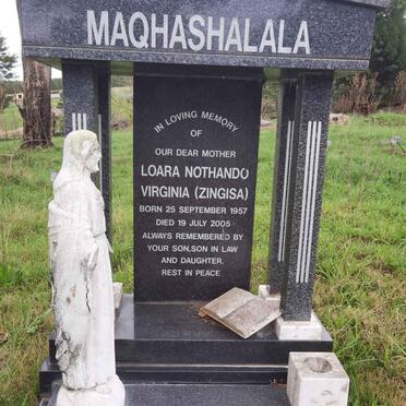 MAQHASHALALA Loara Nothando Virginia 1957-2005