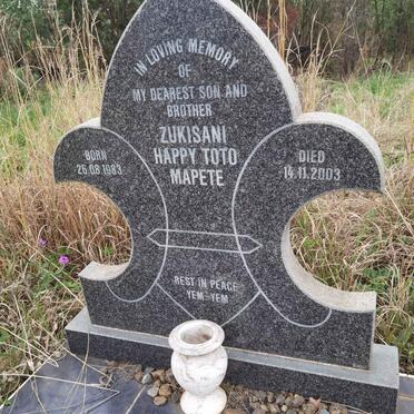 MAPETE Zukisani Happy Toto 1983-2003