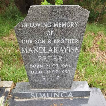 SIMUNCA Mandla Kayise Peter 1964-1999