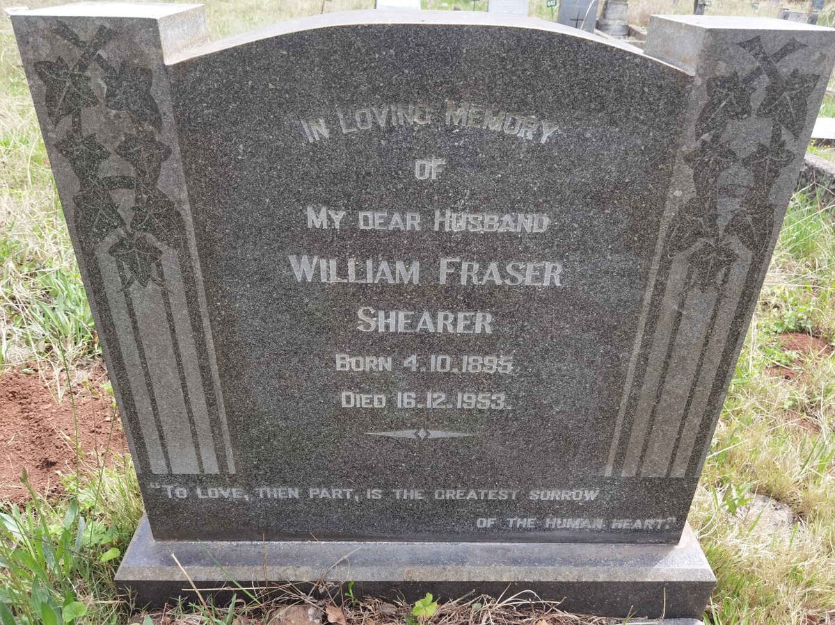 SHEARER William Fraser 1895-1953