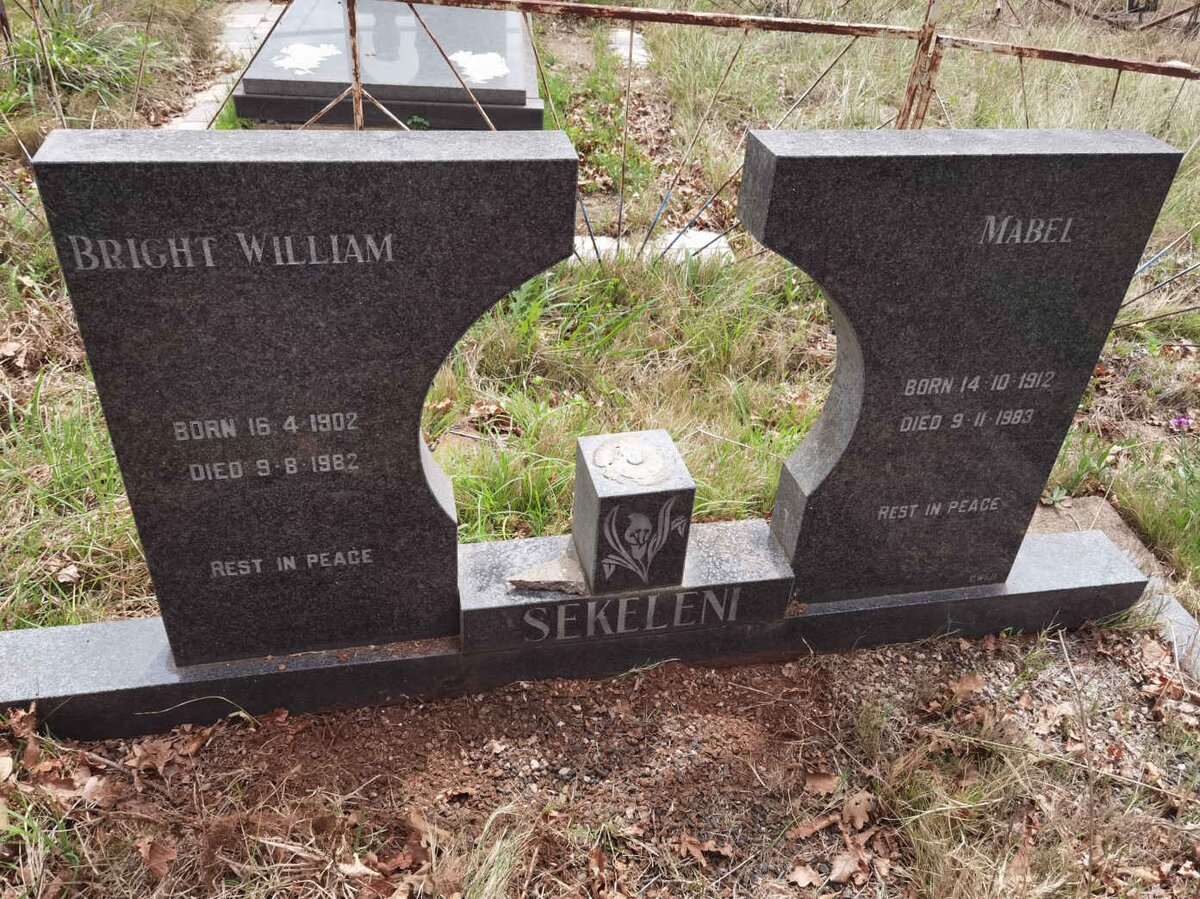 SEKELENI Bright William 1902-1982 &amp; Mabel 1912-1983