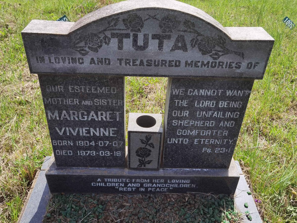 TUTA Margaret Vivienne 1904-1973