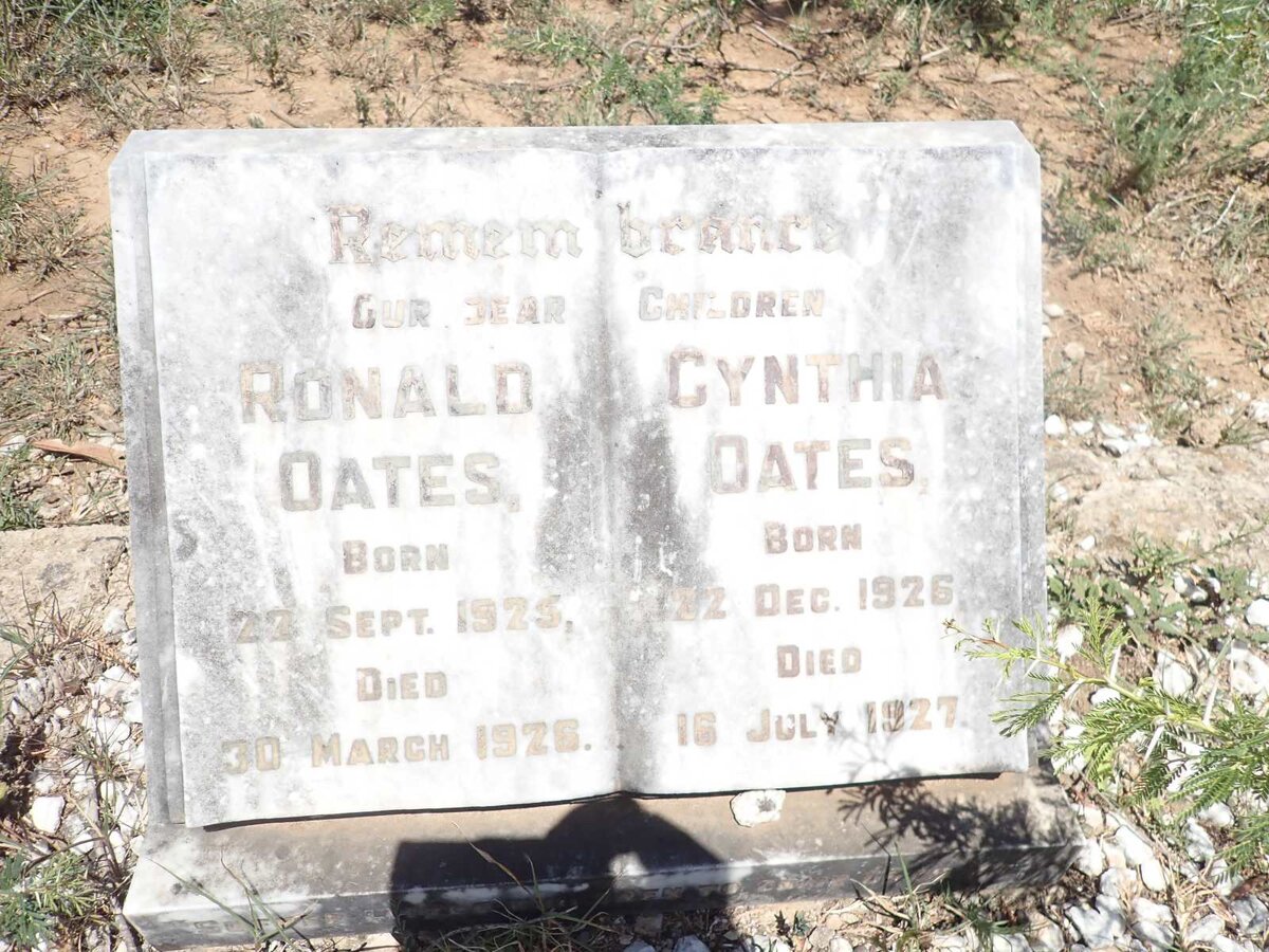 OATES Ronald 1925-1926 :: OATES Cynthia 1926-1927