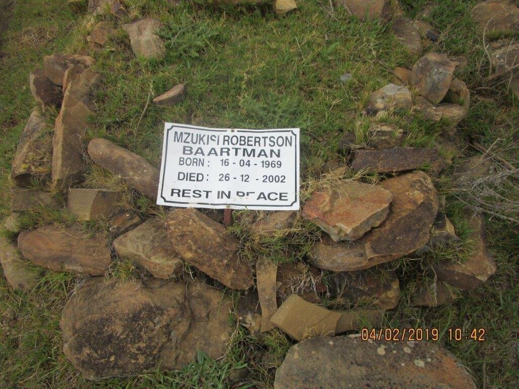 BAARTMAN Mkukisi Robertson 1969-2002