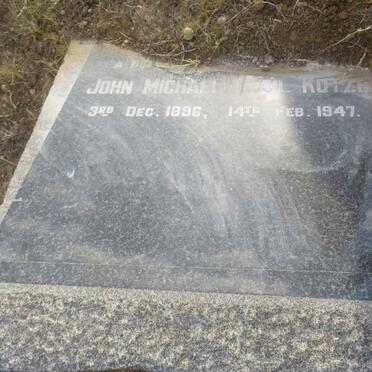 KOTZE John Michael Cecil 1896-1947