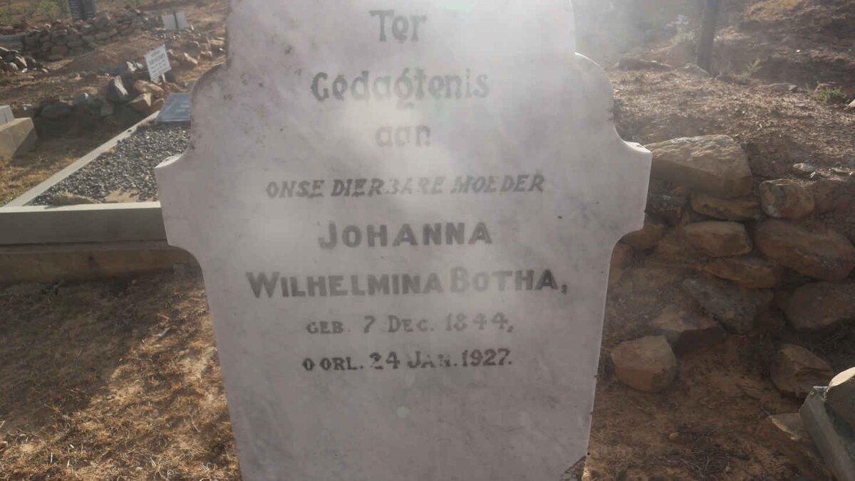 BOTHA Johanna Wilhelmina 1844-1927