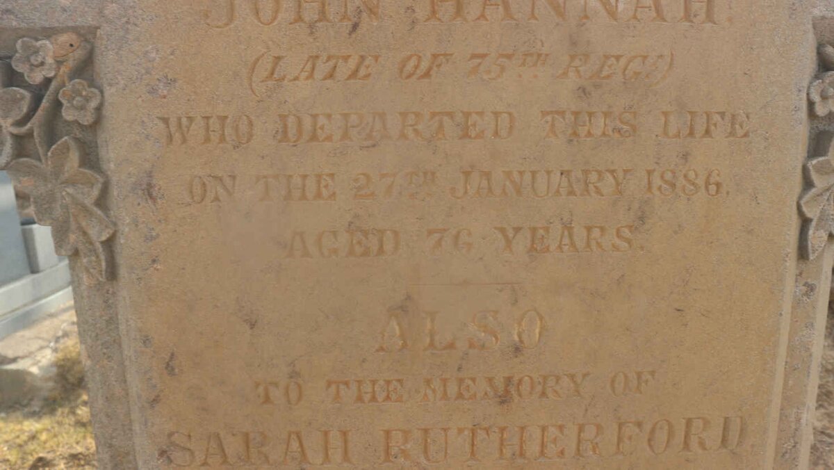 HANNAH John -1866 :: RUTHERFORD Sarah -1885